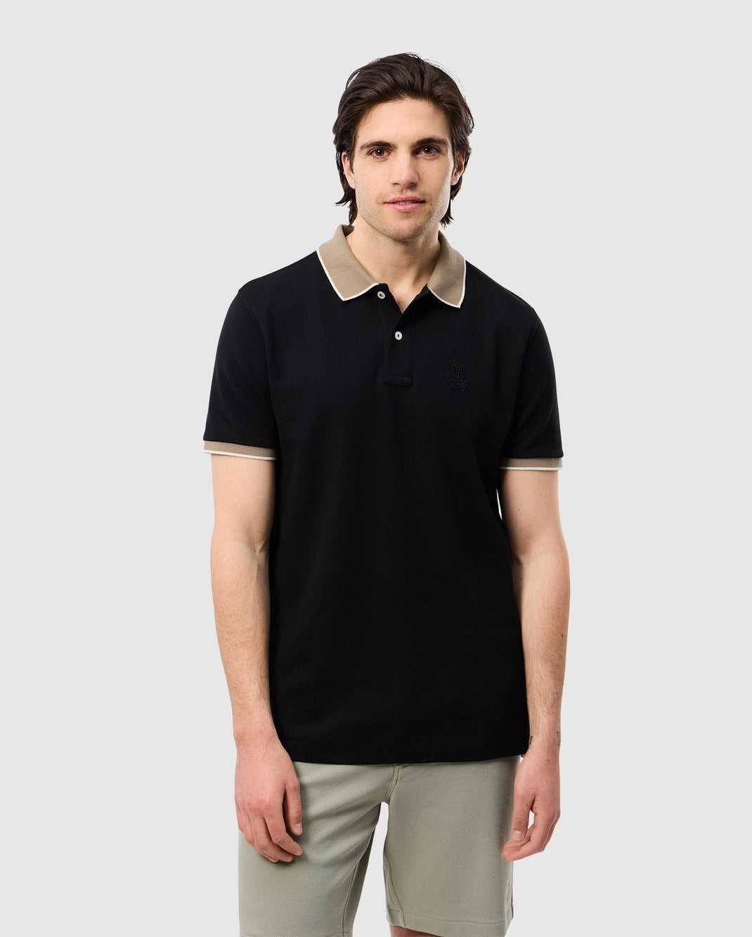 Polos Psycho Bunny Windcrest Pique Polo Shirt Noir Homme | KDO-89134872